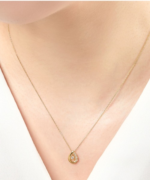 VENDOME AOYAMA（ヴァンドーム青山）の「K10YG ドロップダイヤモンドネックレス（ネックレス・レディース・イエローゴールド・40cm）」の5枚目の写真