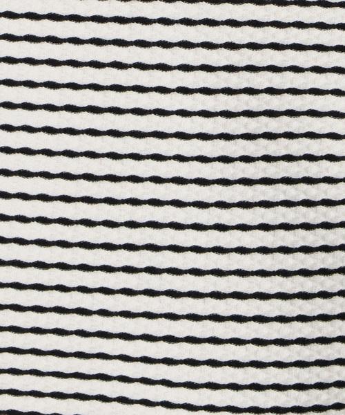 Another Edition（アナザーエディション）の「フリルボーダージャカードTシャツ/AEBFC フリル ボーダー JQ T◆（Tシャツ/カットソー・レディース・ブラック/レッド・FREE）」の5枚目の写真