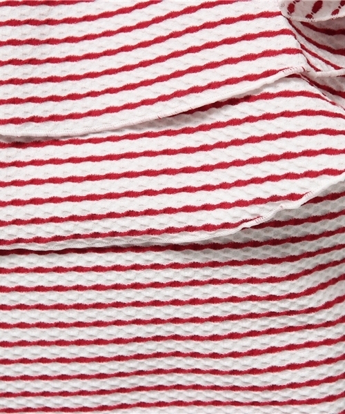 Another Edition（アナザーエディション）の「フリルボーダージャカードTシャツ/AEBFC フリル ボーダー JQ T◆（Tシャツ/カットソー・レディース・ブラック/レッド・FREE）」の7枚目の写真