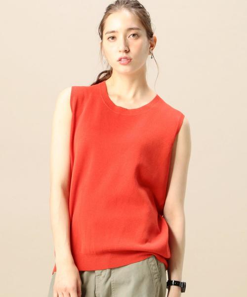 BEAUTY&YOUTH UNITED ARROWS(ビューティーアンドユースユナイテッドアローズ)の「BY コットンナイロンミラノリブベスト◆(ベスト・レディース・ホワイト/グレー/レッド・FREE)」の3枚目の写真