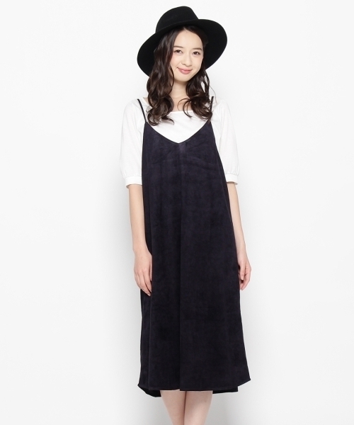 Opaque Clip オペークドットクリップ の フェイクスウェードキャミワンピース ワンピース Wear Opaque Clip オペークドットクリップ の フェイクスウェードキャミワンピース ワンピース Wear