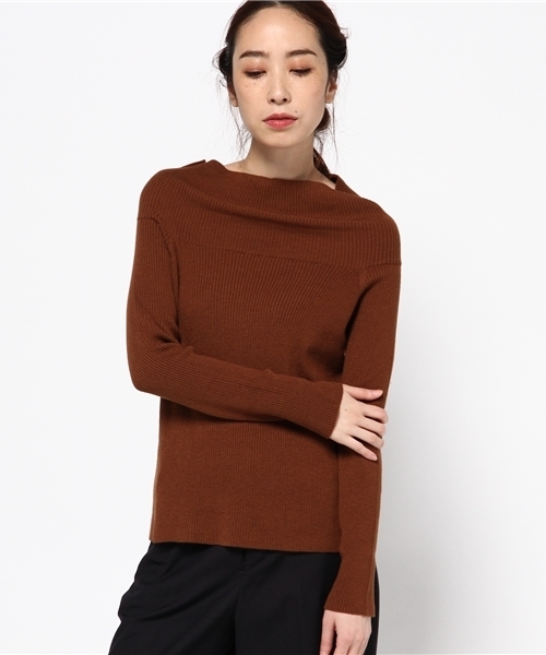 N.（N. Natural Beauty Basic）（エヌエヌナチュラルビューティーベーシック）の「オフタートルリブニット（ニット/セーター・レディース・ブラック/ブラウン/グレー/ブルー・MEDIUM）」の3枚目の写真