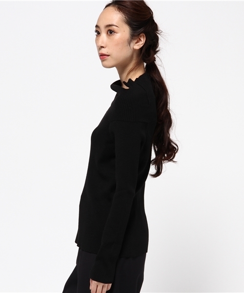 N.（N. Natural Beauty Basic）（エヌエヌナチュラルビューティーベーシック）の「オフタートルリブニット（ニット/セーター・レディース・ブラック/ブラウン/グレー/ブルー・MEDIUM）」の6枚目の写真