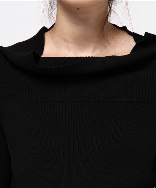 N.（N. Natural Beauty Basic）（エヌエヌナチュラルビューティーベーシック）の「オフタートルリブニット（ニット/セーター・レディース・ブラック/ブラウン/グレー/ブルー・MEDIUM）」の8枚目の写真