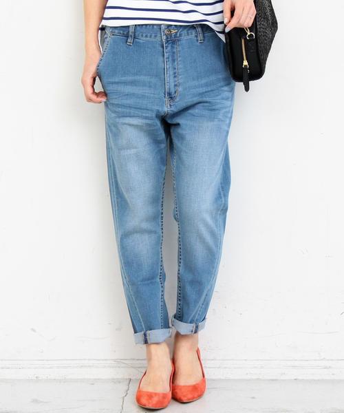 BEAUTY&YOUTH UNITED ARROWS（ビューティーアンドユースユナイテッドアローズ）の「【WEB限定】by ※デニムテーパードパンツ ◆（デニムパンツ・レディース・コバルトブルー/ネイビー/ライトブルー・LARGE/MEDIUM/SMALL）」の3枚目の写真