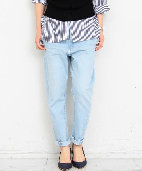 BEAUTY&YOUTH UNITED ARROWS（ビューティーアンドユースユナイテッドアローズ）の「【WEB限定】by ※デニムテーパードパンツ ◆（デニムパンツ・レディース・コバルトブルー/ネイビー/ライトブルー・LARGE/MEDIUM/SMALL）」の2枚目の写真