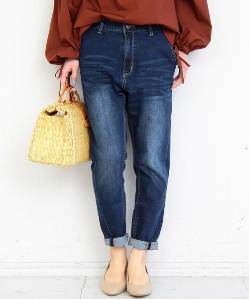 BEAUTY&YOUTH UNITED ARROWS（ビューティーアンドユースユナイテッドアローズ）の「【WEB限定】by ※デニムテーパードパンツ ◆（デニムパンツ・レディース・コバルトブルー/ネイビー/ライトブルー・LARGE/MEDIUM/SMALL）」の12枚目の写真