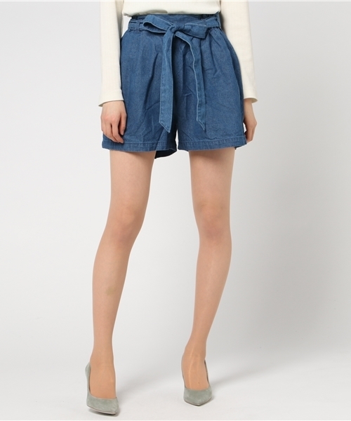 WEGO（ウィゴー）の「WEGO/ハイウエストリボンショートパンツ（その他パンツ・レディース・ホワイト系その他4/オフホワイト/ブラック/インディゴブルー/ピンク/ダークグリーン/レッド/その他1・LARGE/MEDIUM）」の21枚目の写真