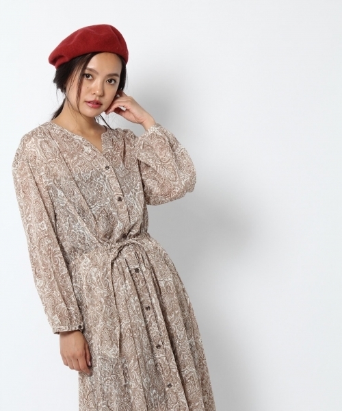 laboratory work（ラボラトリーワーク）の「【繊細な生地感＊】ペイズリーガウンマキシワンピース（ワンピース・レディース・ブラック/ブラウン・MEDIUM）」の19枚目の写真