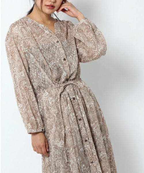 laboratory work（ラボラトリーワーク）の「【繊細な生地感＊】ペイズリーガウンマキシワンピース（ワンピース・レディース・ブラック/ブラウン・MEDIUM）」の18枚目の写真