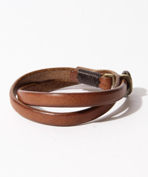 BEAMS(ビームス)の「BEAMS / 栃木レザー2重巻ブレス(ブレスレット・メンズ・ブラック/ブラウン/レッド・ONE SIZE)」の13枚目の写真