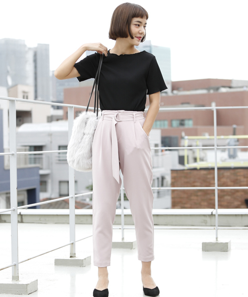 RAY CASSIN（レイカズン）の「ランダムテレコメロウプルオーバー（Tシャツ/カットソー・レディース・ネイビー/パープル/マスタード/オフホワイト/ブラック・FREE）」の8枚目の写真