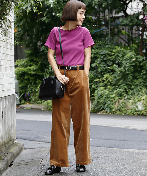 RAY CASSIN（レイカズン）の「ランダムテレコメロウプルオーバー（Tシャツ/カットソー・レディース・ネイビー/パープル/マスタード/オフホワイト/ブラック・FREE）」の9枚目の写真