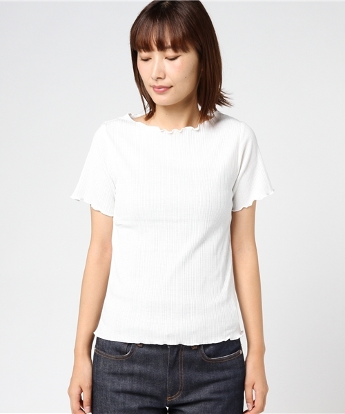 RAY CASSIN（レイカズン）の「ランダムテレコメロウプルオーバー（Tシャツ/カットソー・レディース・ネイビー/パープル/マスタード/オフホワイト/ブラック・FREE）」の11枚目の写真