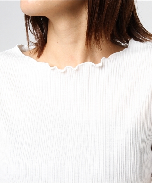 RAY CASSIN（レイカズン）の「ランダムテレコメロウプルオーバー（Tシャツ/カットソー・レディース・ネイビー/パープル/マスタード/オフホワイト/ブラック・FREE）」の14枚目の写真