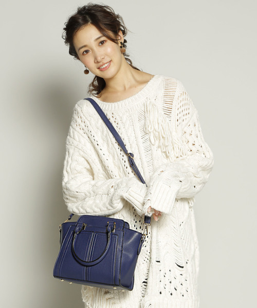 PLAIN CLOTHING（プレーンクロージング）の「クラシックモード2wayショルダーバッグ【PLAIN CLOTHING】（ショルダーバッグ・レディース・ベージュ/レッド/グレー/ブラック/ネイビー・FREE）」の20枚目の写真