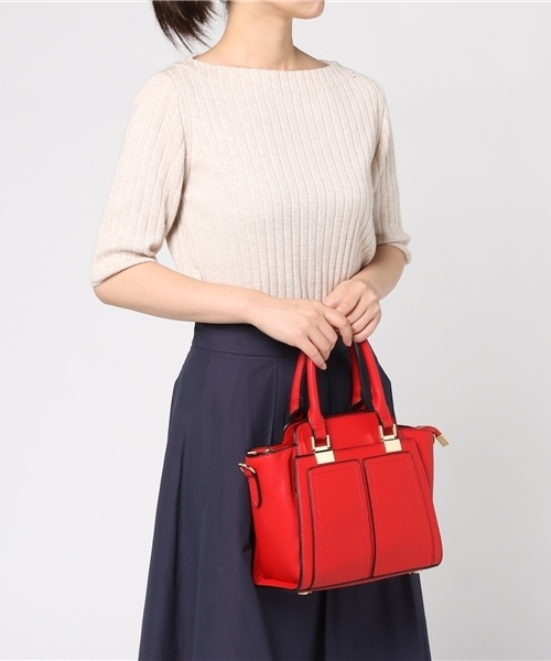 PLAIN CLOTHING（プレーンクロージング）の「クラシックモード2wayショルダーバッグ【PLAIN CLOTHING】（ショルダーバッグ・レディース・ベージュ/レッド/グレー/ブラック/ネイビー・FREE）」の10枚目の写真