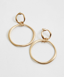 Rouge vif | ダブルフープピアス(ピアス（両耳用）)