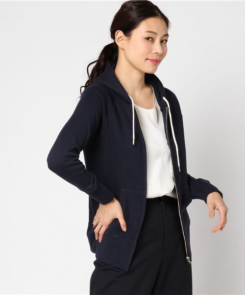GeeRA(ジーラ)の「オニ裏毛シルエットがきれいパーカー(パーカー・レディース・ネイビー/杢グレー・LL/S/M/L/XX-LARGE)」の10枚目の写真