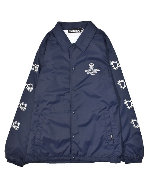 DOUBLE STEAL（ダブルスティール）の「Arm Print DOU コーチジャケット（ナイロンジャケット・メンズ・ブラック/ネイビー/グレー・MEDIUM/LARGE/X-LARGE）」の3枚目の写真