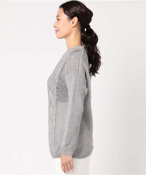 MERLOT（メルロー）の「ビッグケーブルニットプルオーバー6274（ニット/セーター・レディース・ベージュ/ネイビー/グレー/カーキ・FREE）」の10枚目の写真