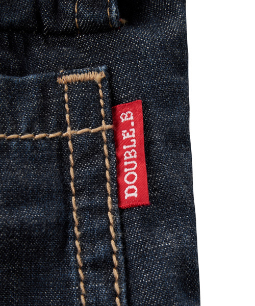 DOUBLE_B（ダブルビー）の「腿にサガラ刺繍☆裏地つきパンツ（デニムパンツ・キッズ・ベージュ/カーキ/インディゴブルー・110cm/100cm）」の6枚目の写真