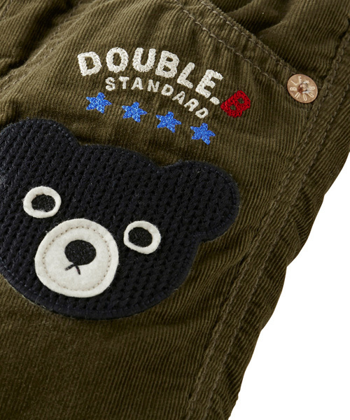 DOUBLE_B（ダブルビー）の「腿にサガラ刺繍☆裏地つきパンツ（デニムパンツ・キッズ・ベージュ/カーキ/インディゴブルー・110cm/100cm）」の10枚目の写真