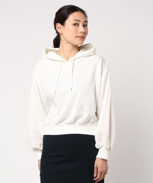 WEGO（ウィゴー）の「WEGO/デイリーショートパーカー（パーカー・レディース・サックスブルー/ホワイト/ライトピンク/レッド/杢グレー/ブラック・FREE）」の14枚目の写真