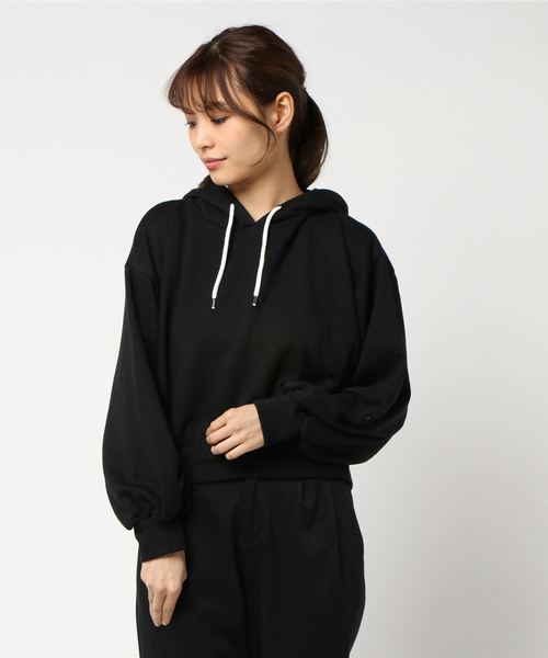 WEGO（ウィゴー）の「WEGO/デイリーショートパーカー（パーカー・レディース・サックスブルー/ホワイト/ライトピンク/レッド/杢グレー/ブラック・FREE）」の13枚目の写真