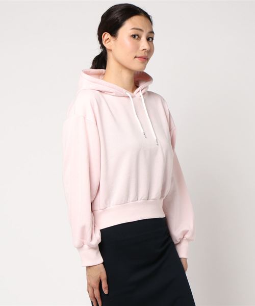 WEGO（ウィゴー）の「WEGO/デイリーショートパーカー（パーカー・レディース・サックスブルー/ホワイト/ライトピンク/レッド/杢グレー/ブラック・FREE）」の10枚目の写真