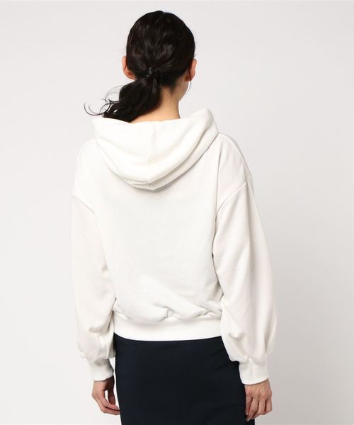 WEGO（ウィゴー）の「WEGO/デイリーショートパーカー（パーカー・レディース・サックスブルー/ホワイト/ライトピンク/レッド/杢グレー/ブラック・FREE）」の8枚目の写真