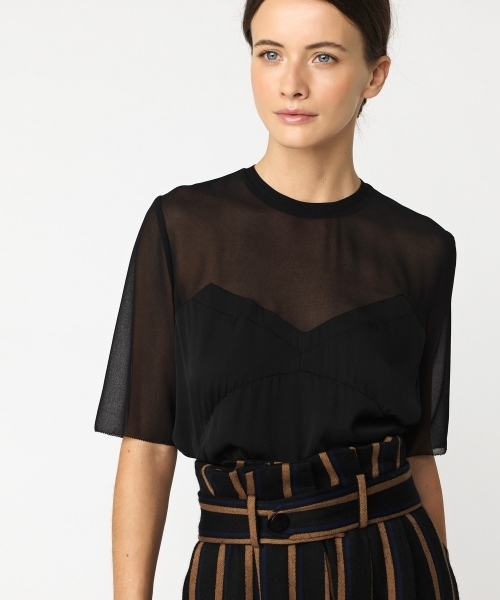 by malene birger シースルーTシャツ
