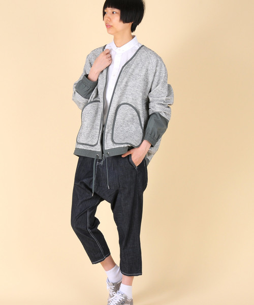ne-net ネネット クレイジーパターンデニム　Mサイズ　レディース　サルエル ネネット クレイジーパターンデニム サルエル パンツ レディース