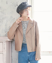 KOBE LETTUCE | フェイクレザーライダースジャケット(ライダースジャケット)