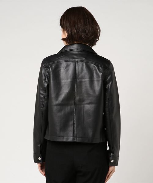 フェイクレザーライダースジャケット（ライダースジャケット
