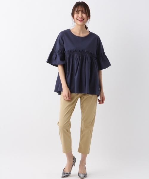 BLISS POINT（ブリスポイント）の「チノテーパードパンツ/793874（チノパンツ・レディース・カーキ/ネイビー/ベージュ/グリーン・LARGE/MEDIUM/SMALL）」の7枚目の写真