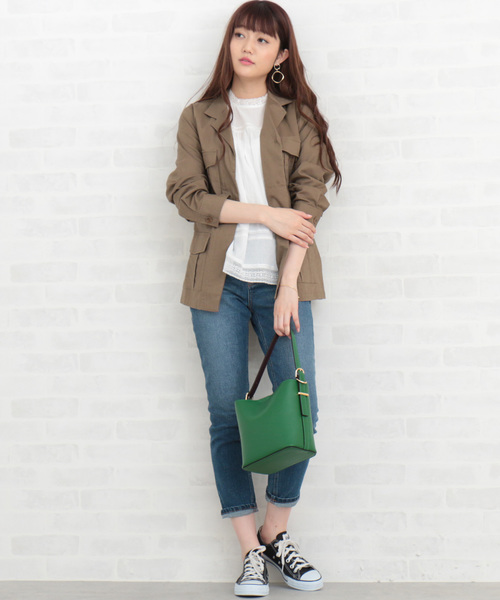 N.(N. Natural Beauty Basic)(エヌエヌナチュラルビューティーベーシック)の「サファリジャケット(ミリタリージャケット・レディース・ブラウン/カーキ・MEDIUM)」の15枚目の写真