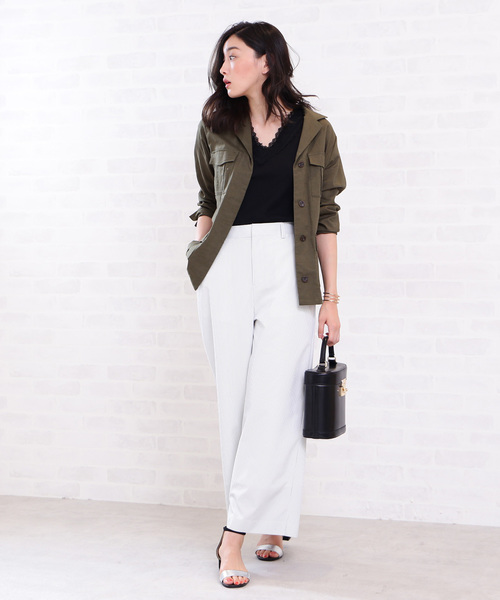 N.(N. Natural Beauty Basic)(エヌエヌナチュラルビューティーベーシック)の「サファリジャケット(ミリタリージャケット・レディース・ブラウン/カーキ・MEDIUM)」の9枚目の写真