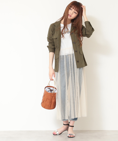 N.(N. Natural Beauty Basic)(エヌエヌナチュラルビューティーベーシック)の「サファリジャケット(ミリタリージャケット・レディース・ブラウン/カーキ・MEDIUM)」の20枚目の写真