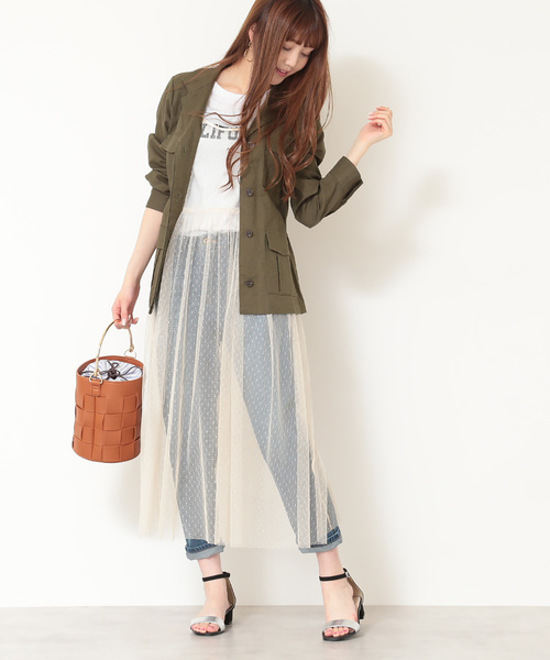 N.(N. Natural Beauty Basic)(エヌエヌナチュラルビューティーベーシック)の「サファリジャケット(ミリタリージャケット・レディース・ブラウン/カーキ・MEDIUM)」の14枚目の写真