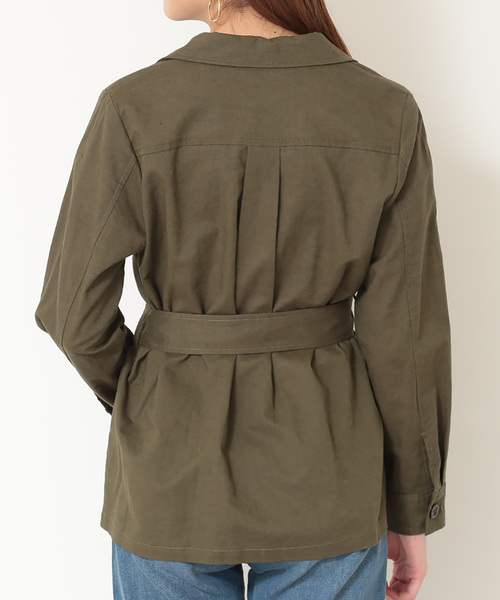 N.(N. Natural Beauty Basic)(エヌエヌナチュラルビューティーベーシック)の「サファリジャケット(ミリタリージャケット・レディース・ブラウン/カーキ・MEDIUM)」の7枚目の写真