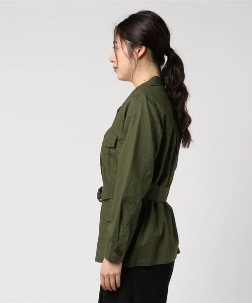 N.(N. Natural Beauty Basic)(エヌエヌナチュラルビューティーベーシック)の「サファリジャケット(ミリタリージャケット・レディース・ブラウン/カーキ・MEDIUM)」の5枚目の写真