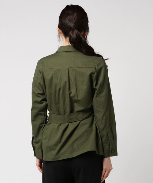 N.(N. Natural Beauty Basic)(エヌエヌナチュラルビューティーベーシック)の「サファリジャケット(ミリタリージャケット・レディース・ブラウン/カーキ・MEDIUM)」の10枚目の写真