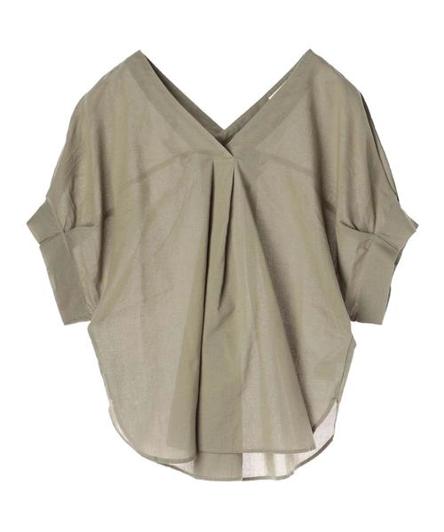 earth music&ecology（アースミュージックアンドエコロジー）の「コットンボイルスキッパーシャツ（シャツ/ブラウス・レディース・ブラック/レッド/カーキ/オフホワイト/マスタード/ネイビー・FREE）」の11枚目の写真