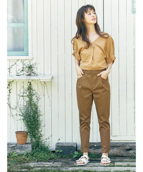 earth music&ecology（アースミュージックアンドエコロジー）の「コットンボイルスキッパーシャツ（シャツ/ブラウス・レディース・ブラック/レッド/カーキ/オフホワイト/マスタード/ネイビー・FREE）」の13枚目の写真