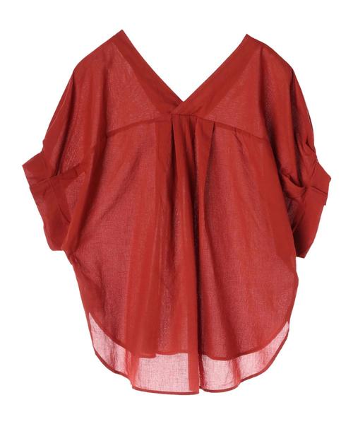 earth music&ecology（アースミュージックアンドエコロジー）の「コットンボイルスキッパーシャツ（シャツ/ブラウス・レディース・ブラック/レッド/カーキ/オフホワイト/マスタード/ネイビー・FREE）」の14枚目の写真