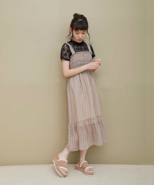 OLIVE des OLIVE（オリーブデオリーブ）の「レースプチハイプルオーバー（Tシャツ/カットソー・レディース・ブラック/オフホワイト/ピンクベージュ・FREE）」の19枚目の写真