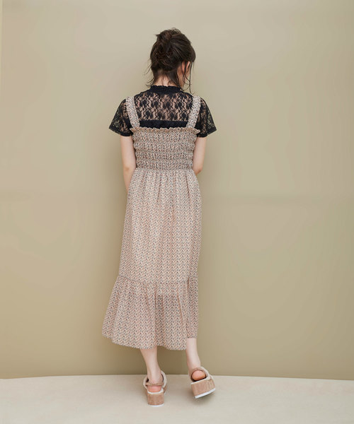 OLIVE des OLIVE（オリーブデオリーブ）の「レースプチハイプルオーバー（Tシャツ/カットソー・レディース・ブラック/オフホワイト/ピンクベージュ・FREE）」の20枚目の写真