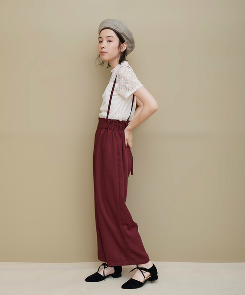 OLIVE des OLIVE（オリーブデオリーブ）の「レースプチハイプルオーバー（Tシャツ/カットソー・レディース・ブラック/オフホワイト/ピンクベージュ・FREE）」の21枚目の写真