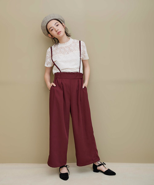 OLIVE des OLIVE（オリーブデオリーブ）の「レースプチハイプルオーバー（Tシャツ/カットソー・レディース・ブラック/オフホワイト/ピンクベージュ・FREE）」の22枚目の写真